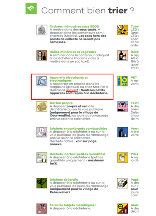 Erreur MEMO déchets