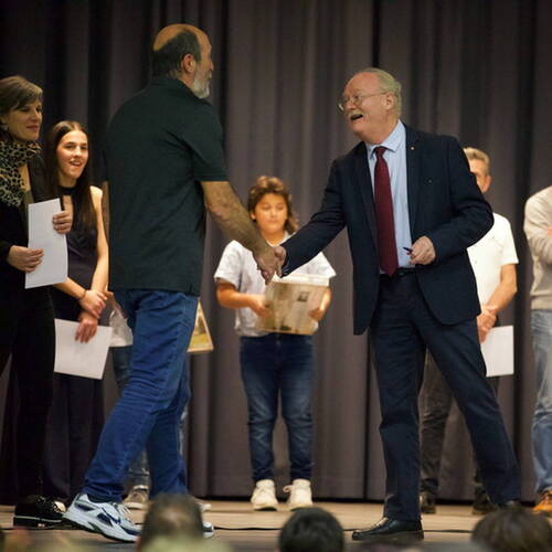 COURRENDLIN, 15 novembre 2024. Remise des mérites sportifs et culturels. - PHOTO ROLAND J. KELLER