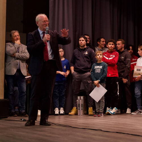 COURRENDLIN, 15 novembre 2024. Remise des mérites sportifs et culturels. - PHOTO ROLAND J. KELLER