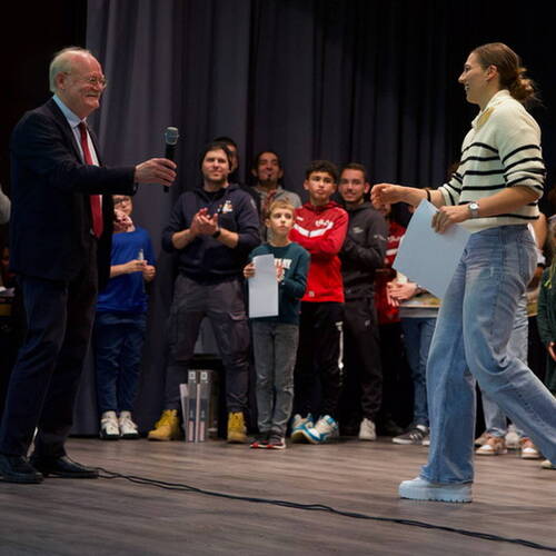 COURRENDLIN, 15 novembre 2024. Remise des mérites sportifs et culturels. - PHOTO ROLAND J. KELLER