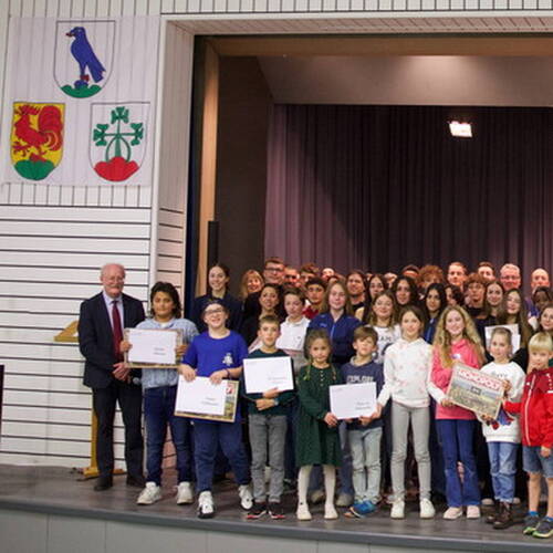 COURRENDLIN, 15 novembre 2024. Remise des mérites sportifs et culturels. - PHOTO ROLAND J. KELLER