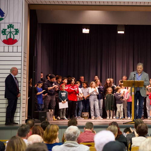 COURRENDLIN, 15 novembre 2024. Remise des mérites sportifs et culturels. - PHOTO ROLAND J. KELLER
