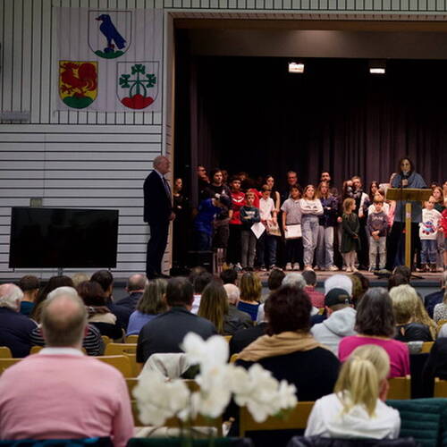 COURRENDLIN, 15 novembre 2024. Remise des mérites sportifs et culturels. - PHOTO ROLAND J. KELLER
