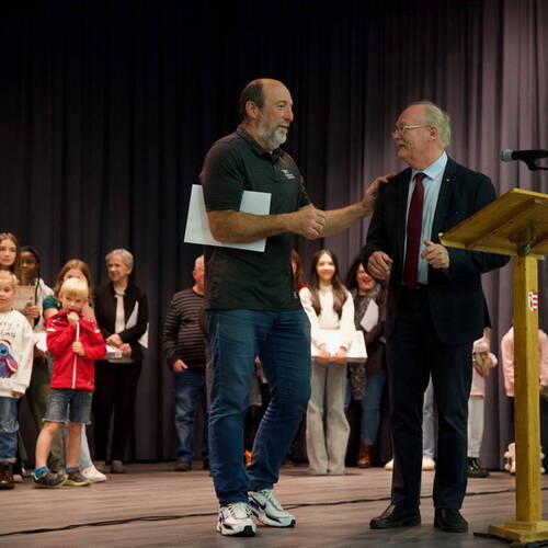 COURRENDLIN, 15 novembre 2024. Remise des mérites sportifs et culturels. - PHOTO ROLAND J. KELLER