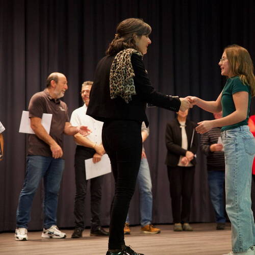 COURRENDLIN, 15 novembre 2024. Remise des mérites sportifs et culturels. - PHOTO ROLAND J. KELLER