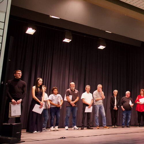 COURRENDLIN, 15 novembre 2024. Remise des mérites sportifs et culturels. - PHOTO ROLAND J. KELLER
