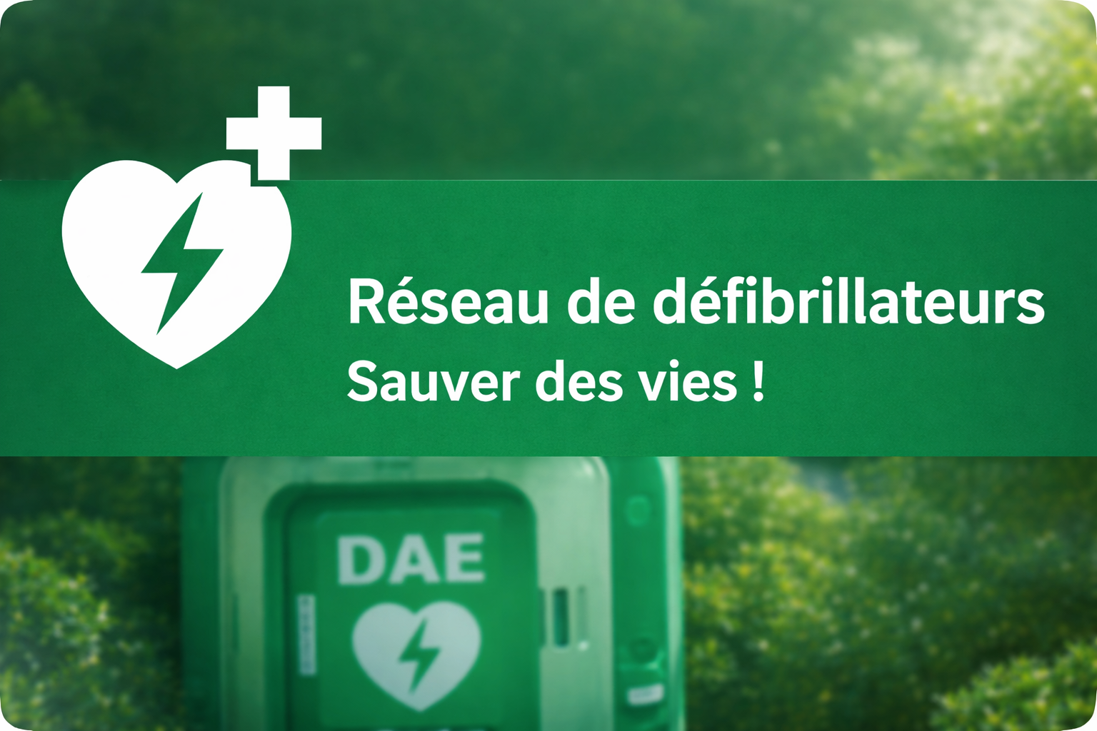 Réseau de défibrillateurs