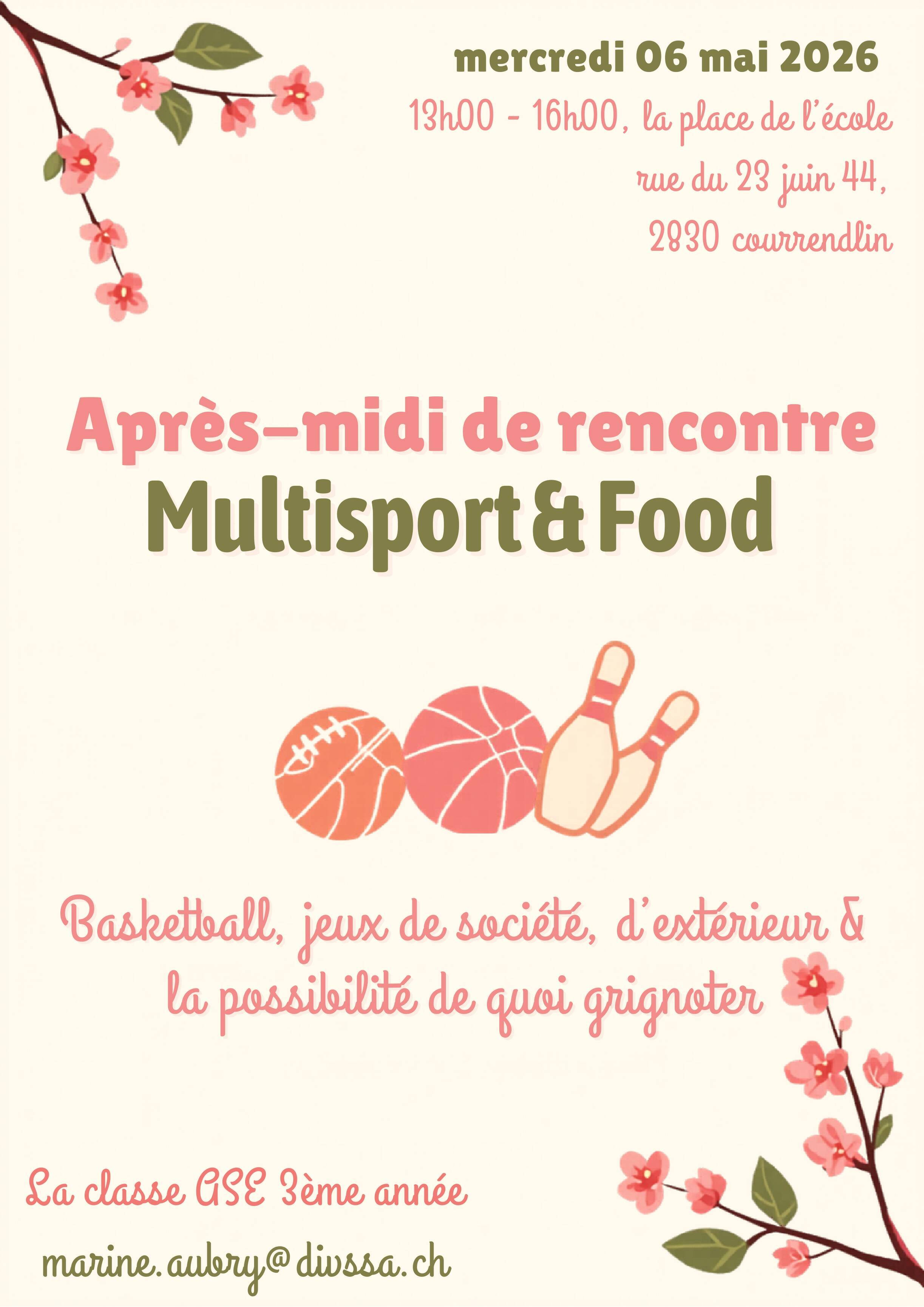 Après-midi de rencontre Multisport et Food