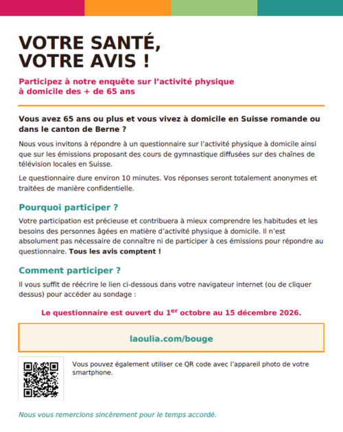 Enquête sur l'activité physisque